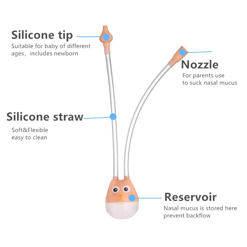 Baby Nose Cleaner Sucker Infant Nasal Suction Baby Mucous Remover 2