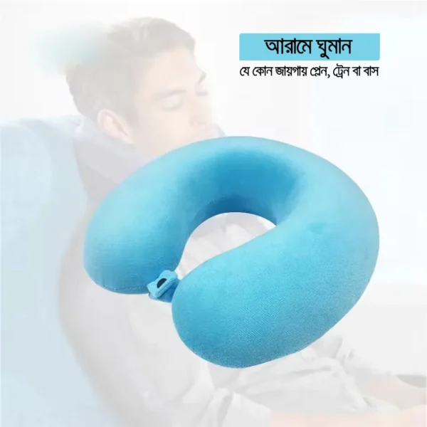 neck travel pillow for airplane car and train journeys